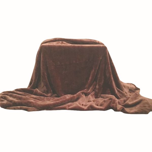Cashmere "Feel" Luxurious Blankets - Choc Brown
