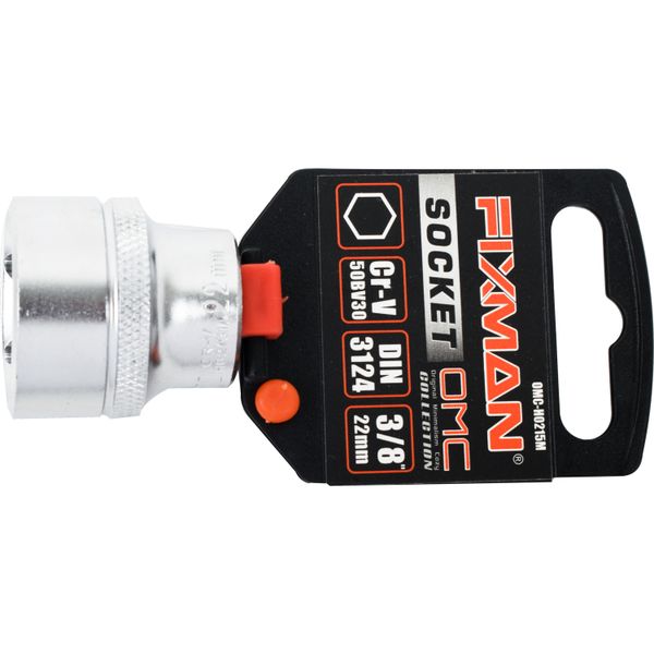 Fixman - Hex Socket - 3/8 Inch Drive - 22mm - 7 Pack