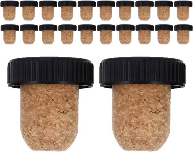 30pcs T-shaped Wine Glass Cork Stoppers Leak-proof Reusable Bottle Sealer