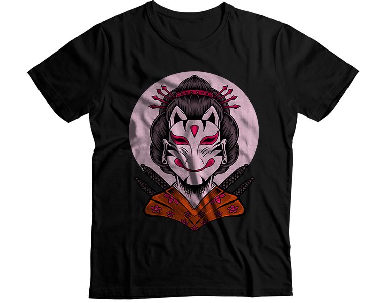 Woman Cat Face Graphic T-Shirt