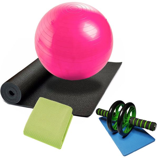 Yoga Mat- Exercise Ball - Ab Wheel - Cooling Towel