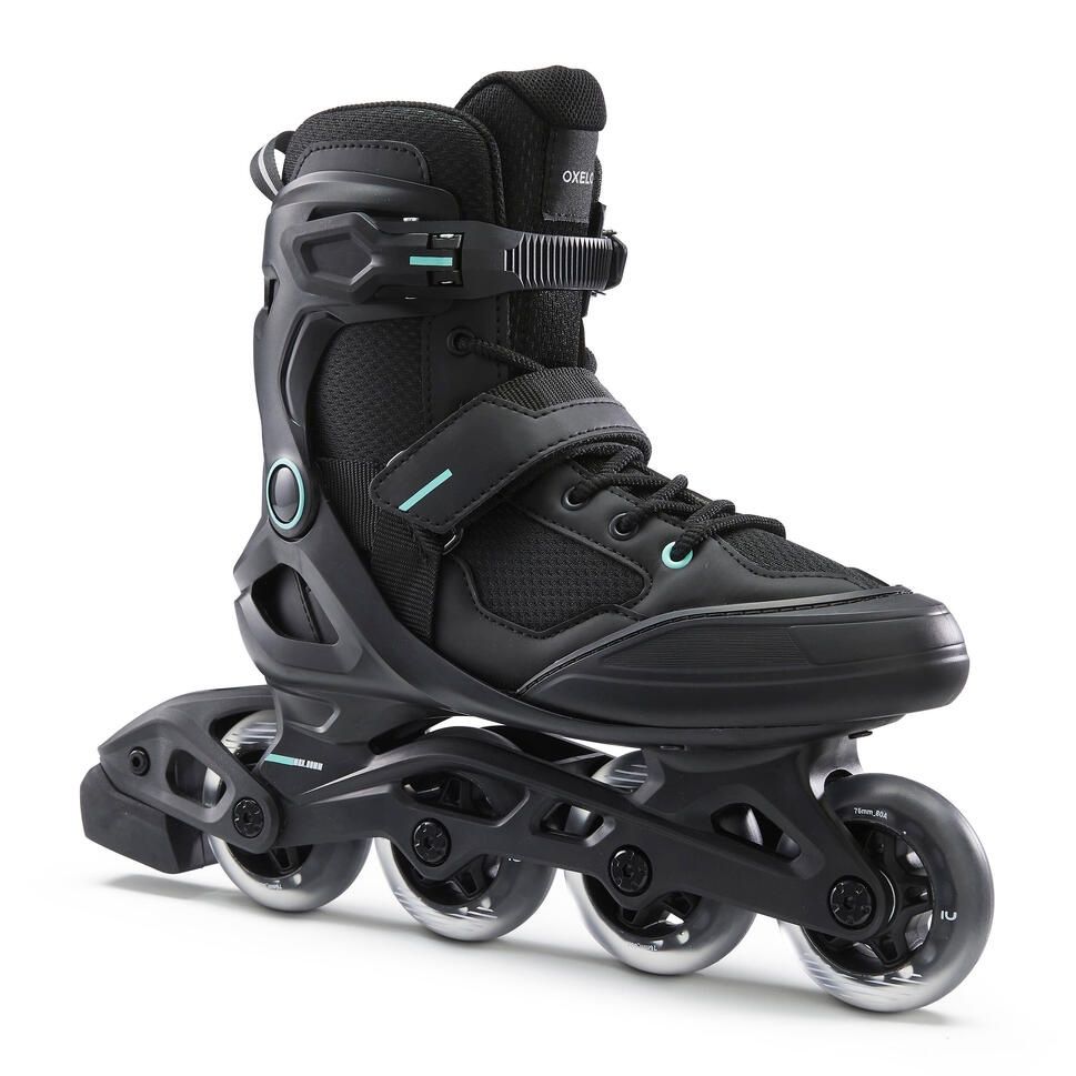 Oxelo Women's Inline Fitness Skates FIT100 - Black/Mint