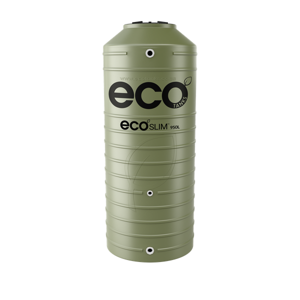 ECO TANKS 950L Eco Slim Vertical Water Storage Tank - Olive