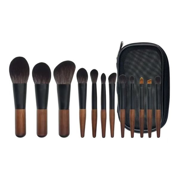 12 Piece Mini Portable Makeup Brush Set