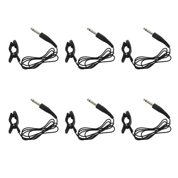 6X Black Universal Guitar Acoustic Clip on Pickup Piezo Contact Microphone