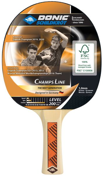 Donic-Schildkrot Champs Line 200 Table Tennis Bat
