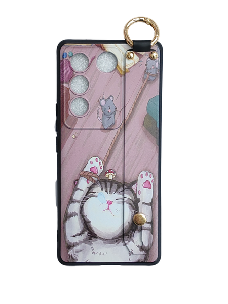 Beautiful Look Case Cover For Vivo V27 With Holding Strap