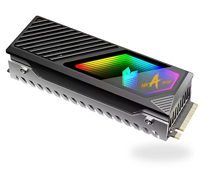 M.2 2280 SSD Hard Drive Heatsink Built-in Fan M.2/5V 3 Pin ARGB Cooler- M2F