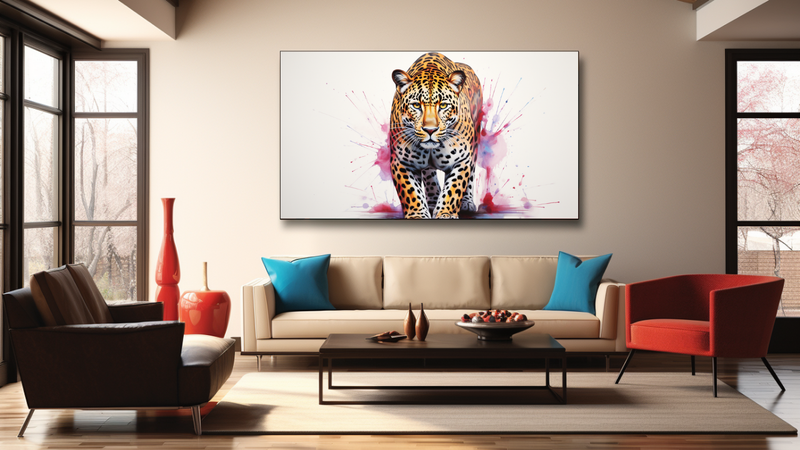 Canvas Wall Art - Leopard Elegence Portrait - HD0205