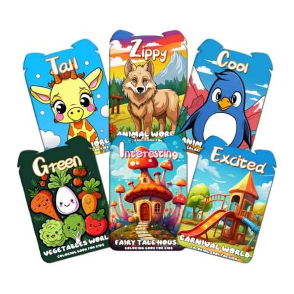Puzzle Coloring Book Set - Stress Relief Drawing, For All Ages G08
