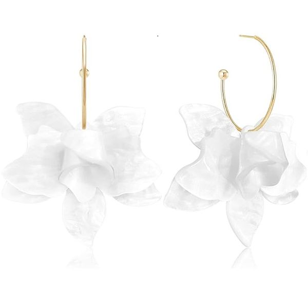 Acrylic Flower Lightweight Dangle Drop Earrings