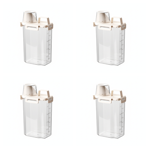 4 Pack Food Storage Container 2.5L - Cream Yellow