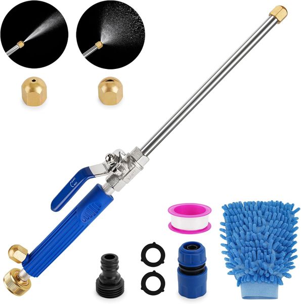 Jet Nozzle for Garden Hose 2-in-1 Connectors for Car Pet Garden Cleaning