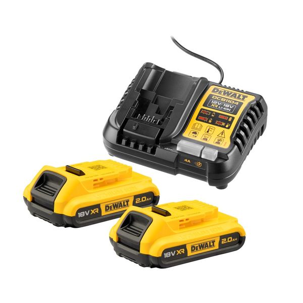 DeWalt 18V XR 2 x 2.0Ah Battery Kit