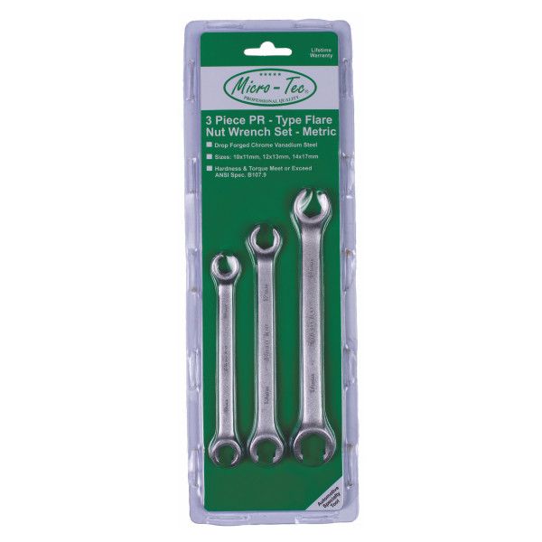 Flare Nut Wrench - 10mm-17mm - 3 Piece