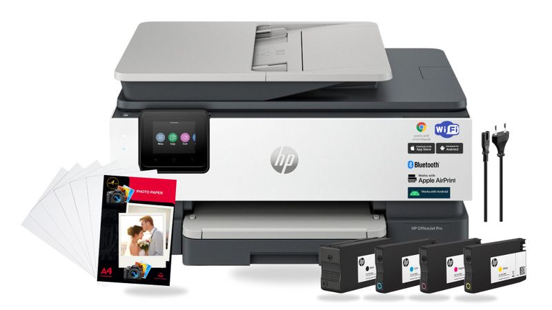 HP OfficeJet Pro 8123 Smart App- Copy , Print , Scan , Wi-Fi + Photo Paper