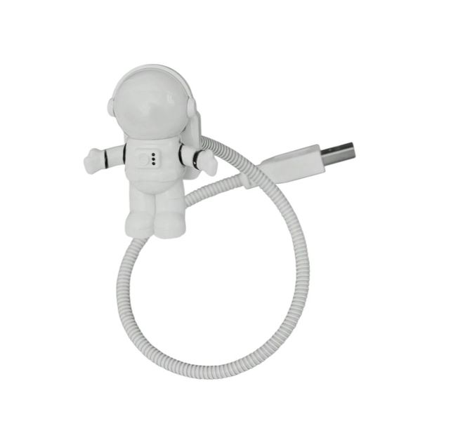 Flexible Astronaut LED Night Light With USB - White