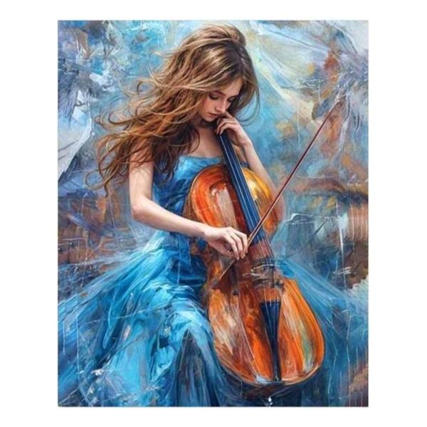 Cello Serenade Unframed Paint by Numbers Kit (40x50cm)