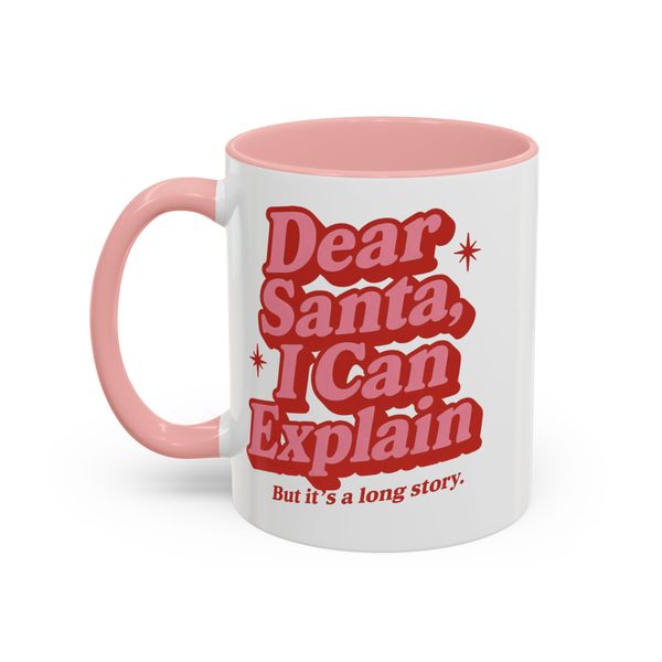 Puff Berry Dear Santa White-Pink Mug