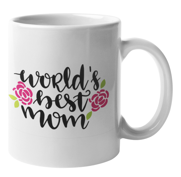 World's Best Mom Roses Mug b5