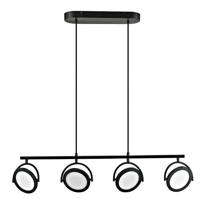 Inspire Pendant Lamp LED 4head 2816lm Cctdim Rc Metal Matt Black Inspire Diuna