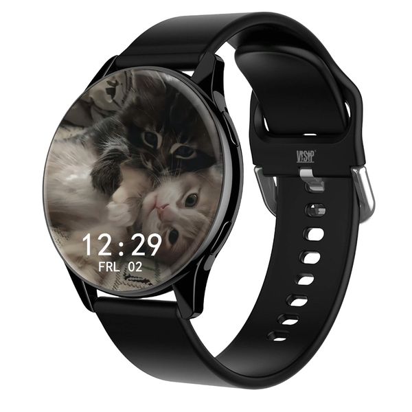 Black Smart Watch Gift for Men &amp; Women with Fitness &amp; Health Tracking