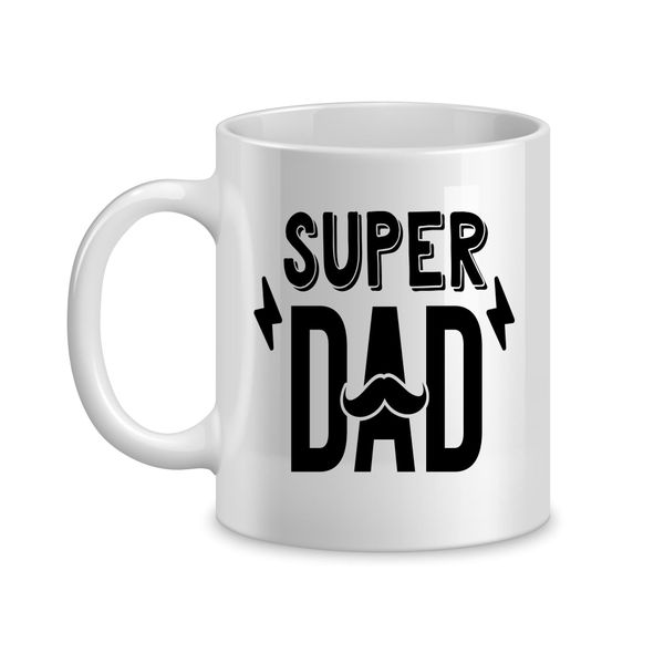 Super Dad Coffee Mug for Him Father's Day Graphic Cups Men Present 051