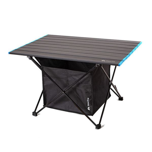 CPT-002-L-BAG-BK-BL, Ultra Compact Folding Aluminium Table