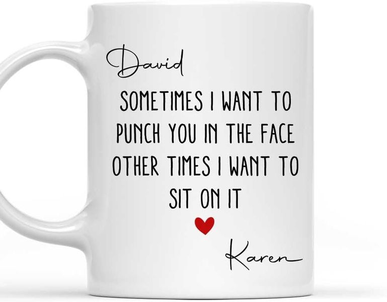 Sometimes I want to punch you in the face - Valentines - Relationship mug