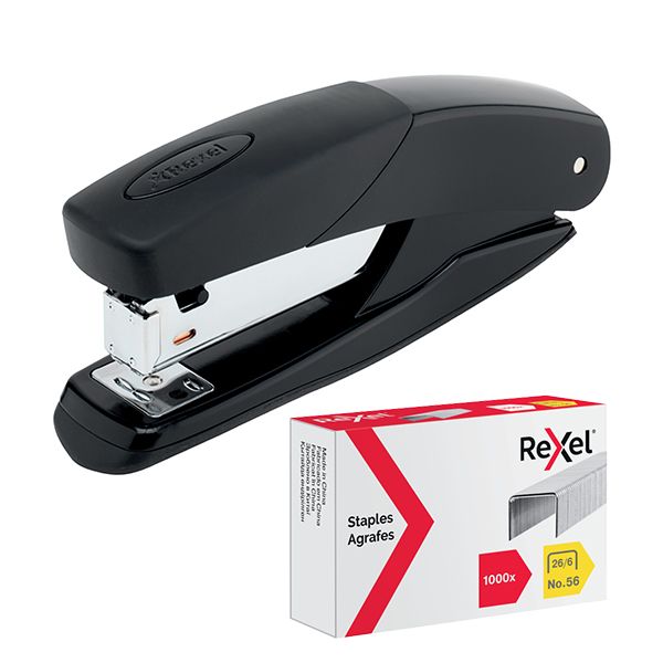 Rexel Torador Full Strip Metal + Rexel No.56 Staples Box of 1000 Bundle