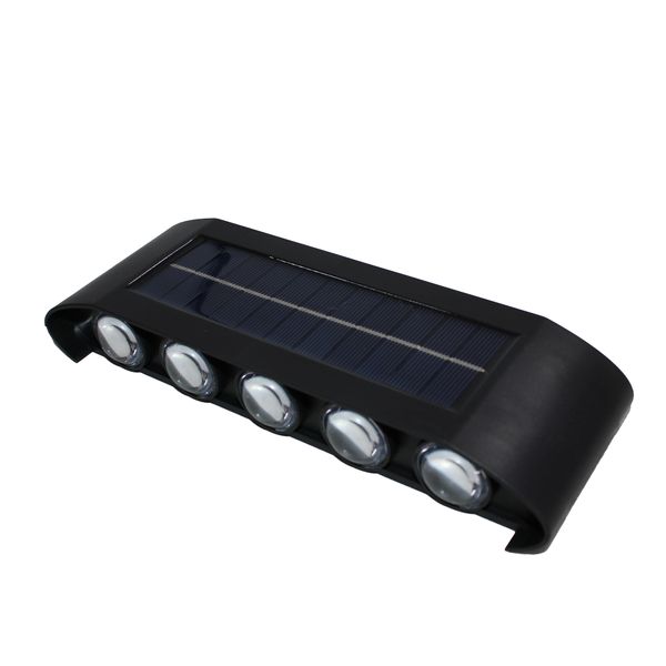 10 LED 24x8cm Decorative Outdoor Solar Powered Up &amp; Down Wall Lamp