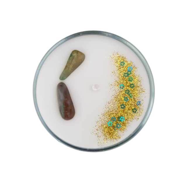 Crystal Infused Glitter Candle