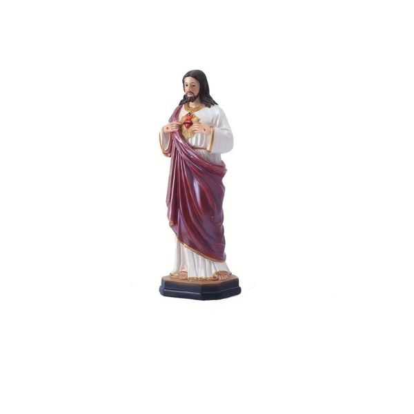 Sacred Heart of Jesus Christ Resin Statue - 21cm