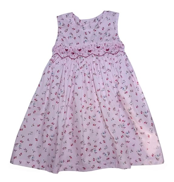 Sleeveless Smocked Dress In Red