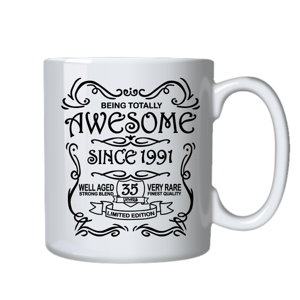35 Years Old Awesome Since 1991 Birthday Cup - Mug Gift - White