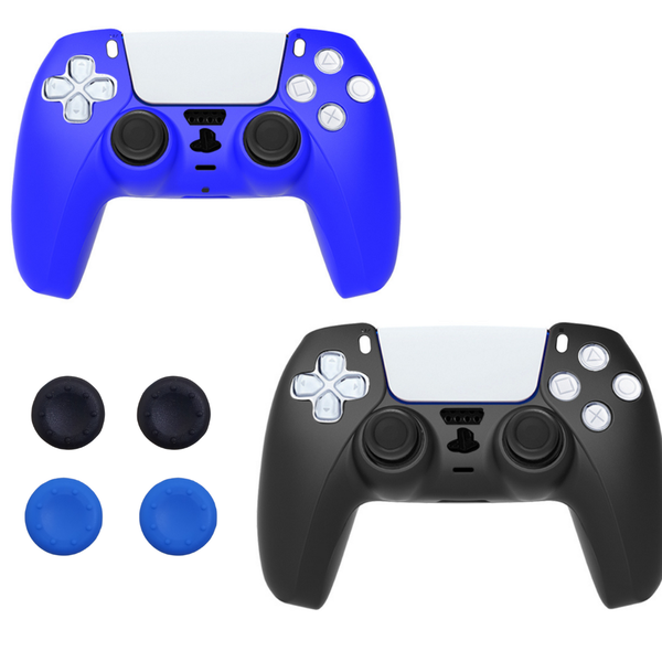 2 Pack - Smooth Silicone Case BN14 With Finger Grips for PS5 Controller