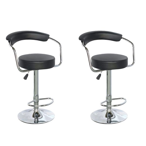 Modern Black Dakar Bar Stool - Set of 2