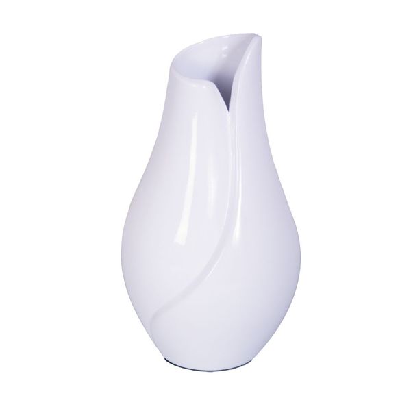 Ceramic Decorative Vase - Gold and White