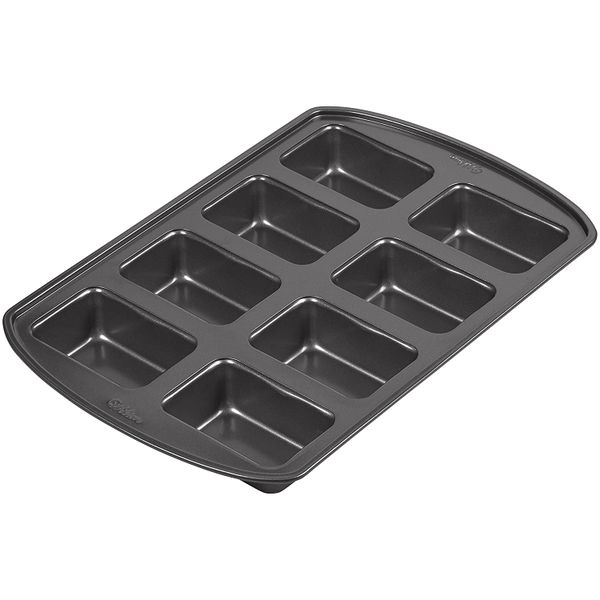 Wilton 8 Cavity Perfect Results Premium Non-Stick Mini Loaf Baking Pan Tin
