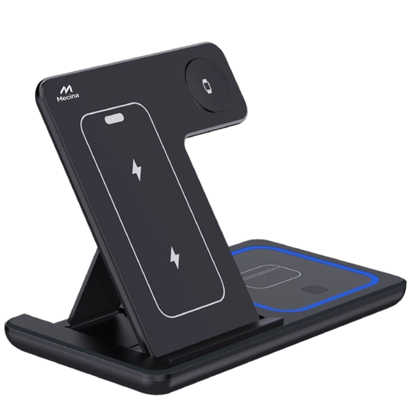 Wireless Charging Dock 3 in 1 for Phone Watch Chargers and Earbuds