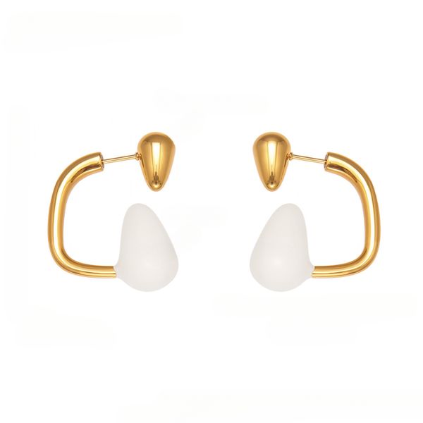 Minimalist Style Multi-color Enamel Drop Earrings