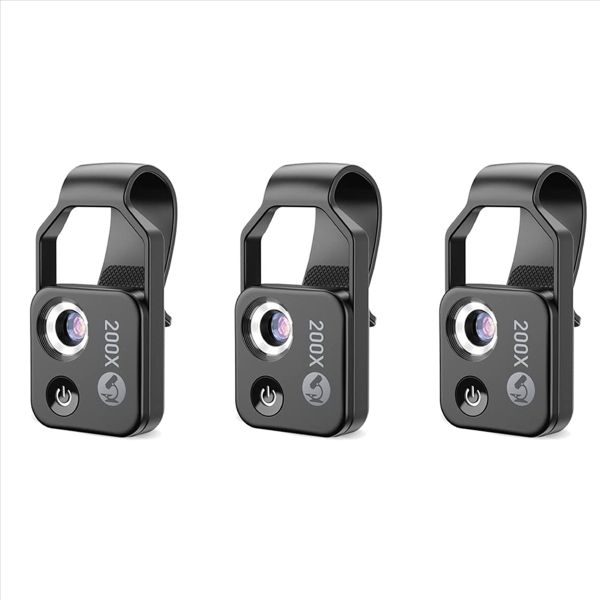 200X Cell Phone Microscope With Window Microscope With Light/Universal Clip