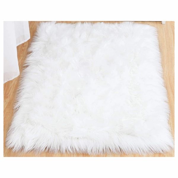Faux Fur Rug (1.2m x 1.8m) - White