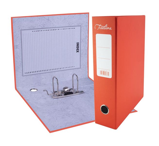 Treeline Red A4 Board Lever Arch File - Pack of 5