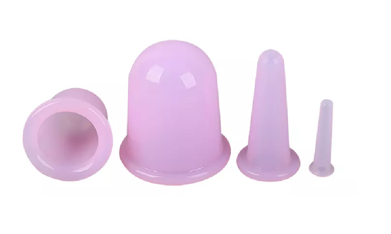 Health Anti Cellulite Massage Suction Cups- Pink 4 Piece