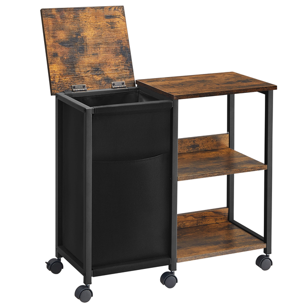 Laundry Hampers W/ Shelf Laundry Cart/Basket Bath Storage Entryway Cabinet