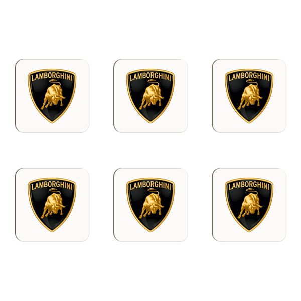 Lamborghini Emblem Coasters - Set of 6