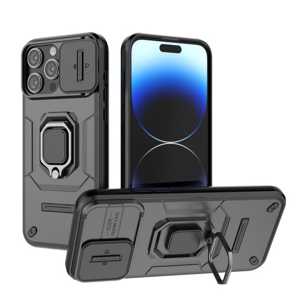 Magnetic Sliding Window Protective Cover Compatible with Redmi Note 13R Pro