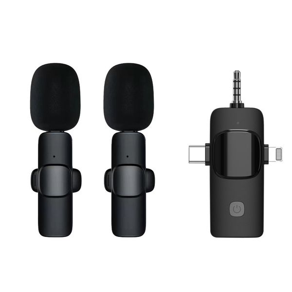 3-in-1 Wireless Lavalier Microphone Noise Canceling Microphone