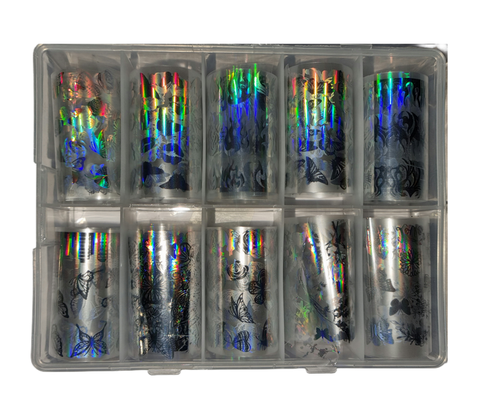 Nail Art Transfer Foil - Holographic Designs